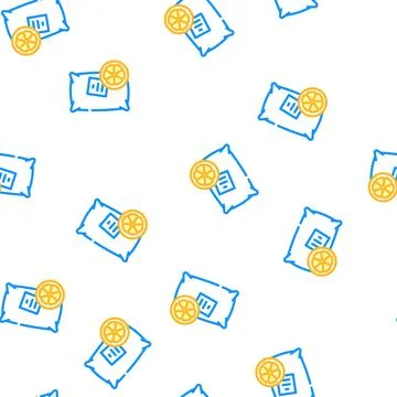 Lemon acid vector seamless pattern color Illustrazione stock