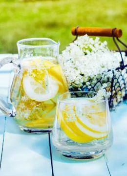 Lemon and cedar refreshment Stock Photos