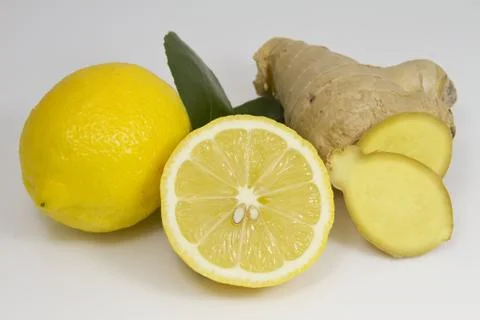 Lemon and Ginger Root Foto stock