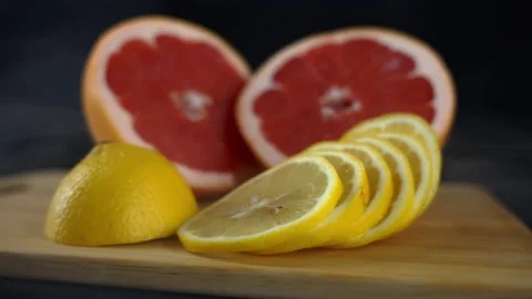 Lemon and grapefruit Stock Footage 208654332