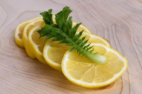 Lemon and grass Stock Photos