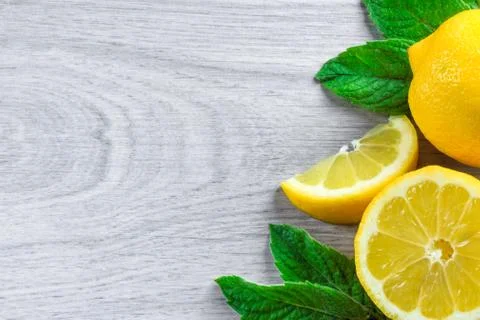Lemon and mint Stock Photos