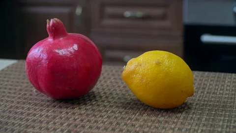 Lemon and pomegranate Stock Footage 151858299