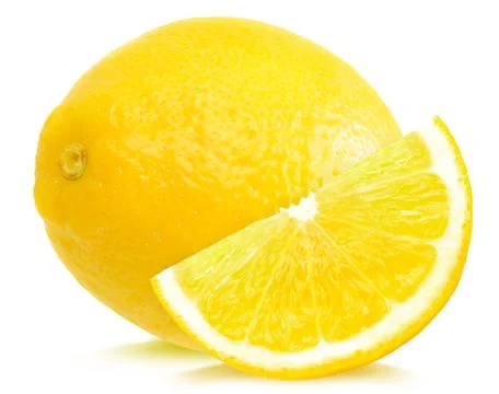 Lemon and slice isolated Stock Photos