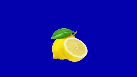 Lemon animation on blue background 库存影片 331895553