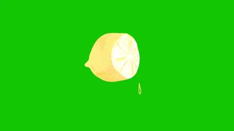 Lemon animation on green screen Video stock 341541763