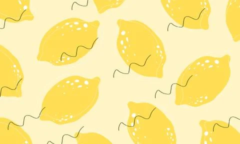 Lemon Background Pattern Stock Illustration