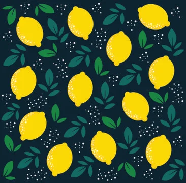 Lemon background repeating flat decoration Illustrazione stock