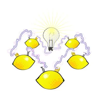 Lemon Battery Illustrazione stock