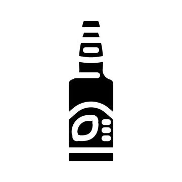 Lemon beer glyph icon vector illustration Stock Illustration