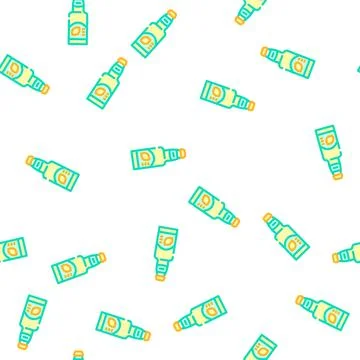 Lemon beer vector seamless pattern Illustrazione stock