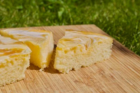 Lemon cake dessert Stock Photos