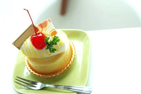 The lemon cake Stock Photos