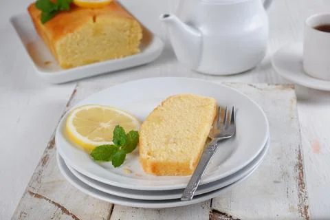 Lemon cake Stock Photos