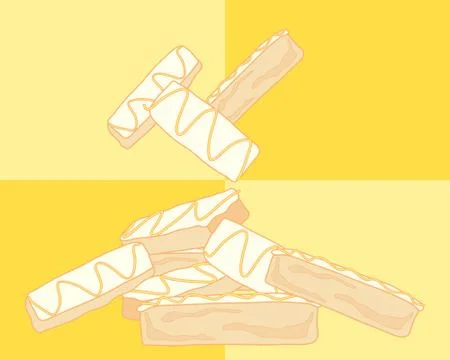 Lemon cake slice Stock Illustration