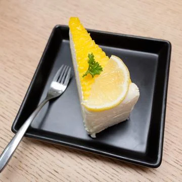 Lemon cake on the table Stock Photos