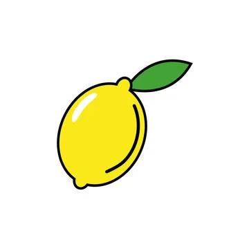 Lemon cartoon vector. free space for text. Stock Illustration