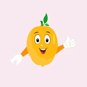 Lemon character design. Vector Illustration Flat Lemon Cute Character Stock Illustration