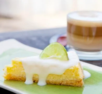Lemon cheese cake Stock Photos