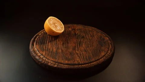 Lemon, cheese, olives for making canapes are laid out on a tray Stock Footage 148636255
