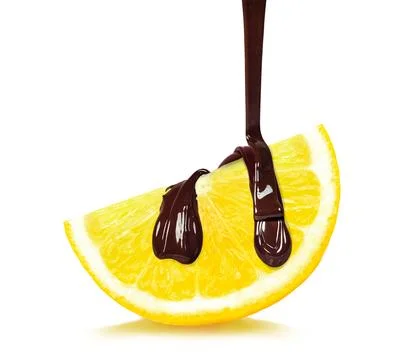 Lemon with chocolate Stock Photos