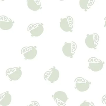 Lemon citrus glyph vector seamless pattern flat イラスト素材