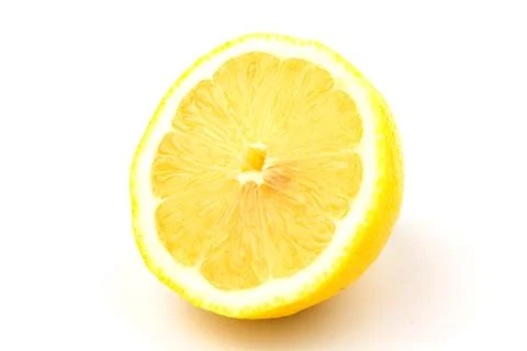 Lemon in close up, isolated on white background. Foto stock