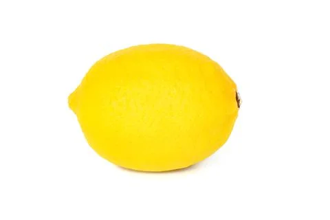 Lemon close up on white background. Stock Photos