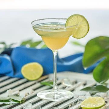 Lemon cocktail on the table Stock Photos