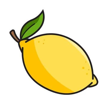 Lemon colorful drawing Stock Illustration