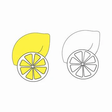 Lemon coloring Иллюстрация