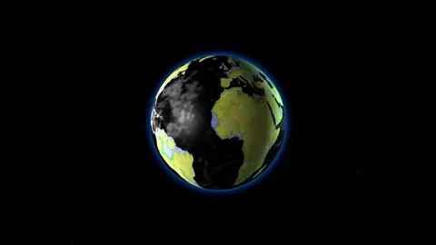Lemon Continents of the Earth through the clouds Stock Footage 128232478