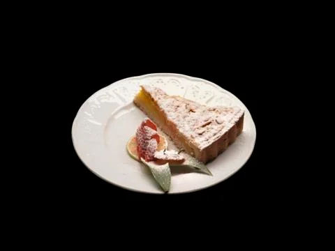 Lemon cream cake Stock Photos
