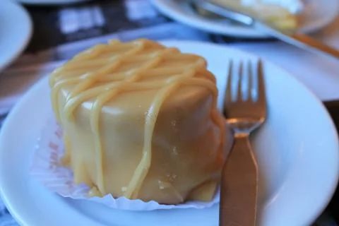 Lemon cream cake Stock Photos