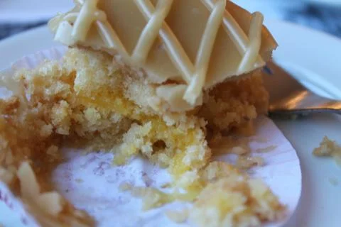 Lemon cream cake Stock Photos