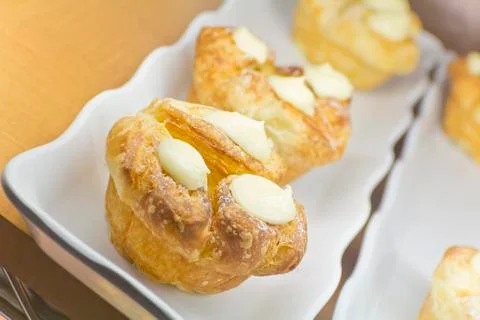 Lemon Cream Puff Stock Photos