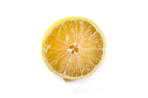 Lemon Cross Section Fruit Cut Slice Piece Texture Fresh Juicy Yellow White .. Stock Photos