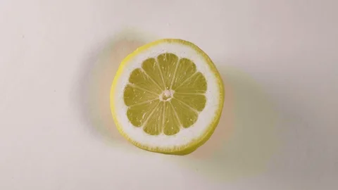 Lemon Cross Section Timelapse Stock Footage 96458234