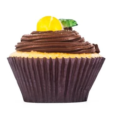 Lemon cupcake Stock Photos