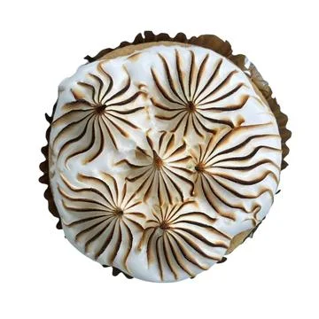 Lemon cupcake on white background Stock Photos