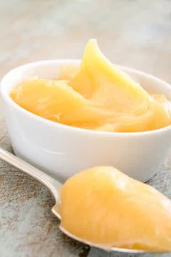 Lemon curd spread Stock Photos