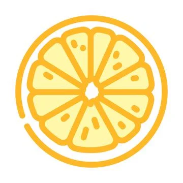 Lemon cut color icon vector illustration Stock Illustration