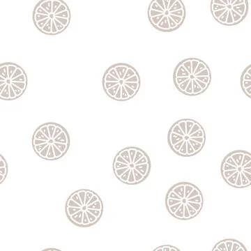 Lemon cut glyph vector seamless pattern Stock Illustration