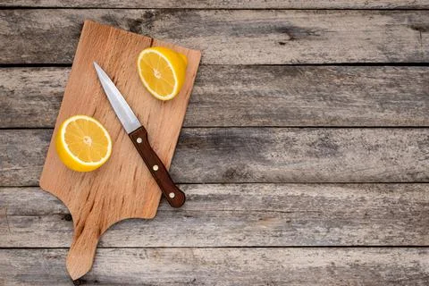 Lemon cut in half Stock Photos