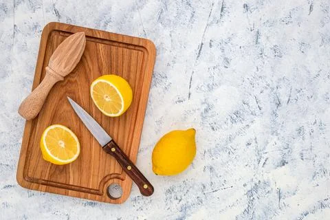 Lemon cut in half Stock Photos