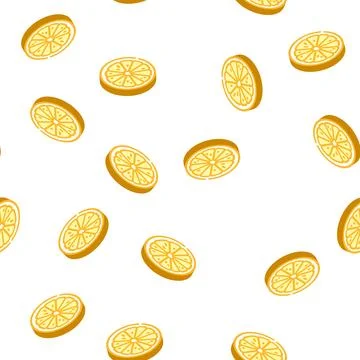 Lemon cut isometric icon seamless pattern Illustrazione stock