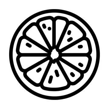 Lemon cut line icon vector illustration Stock Illustration