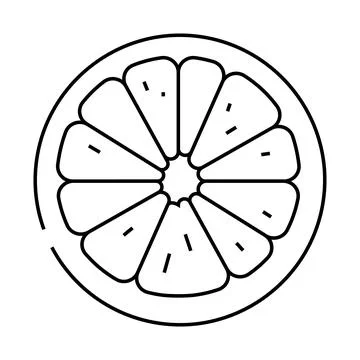 Lemon cut line icon vector illustration Stock Illustration