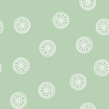 Lemon cut line vector seamless pattern 스톡 일러스트