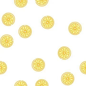 Lemon cut vector seamless pattern Stock Illustration